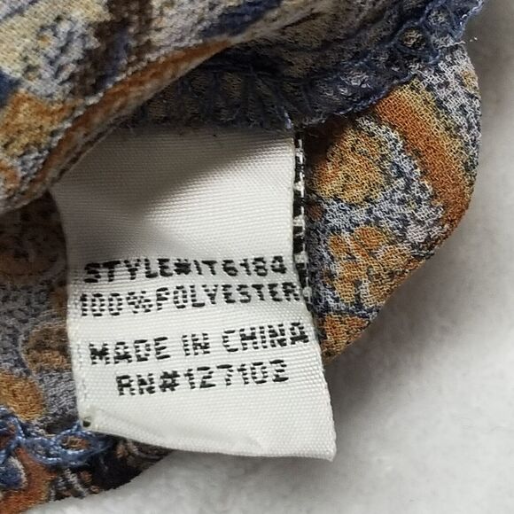 Hello Miss L Top Cropped Paisley Lace Back Sheer Bohemian Goblin Fairy Grunge - Picture 6 of 9